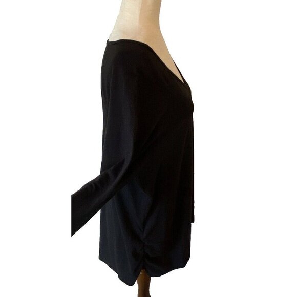 Just My Size Womens T Shirt Sz 2X Black Gold Owl Long Sleeve Goth Fairy Woodland - Picture 4 of 12